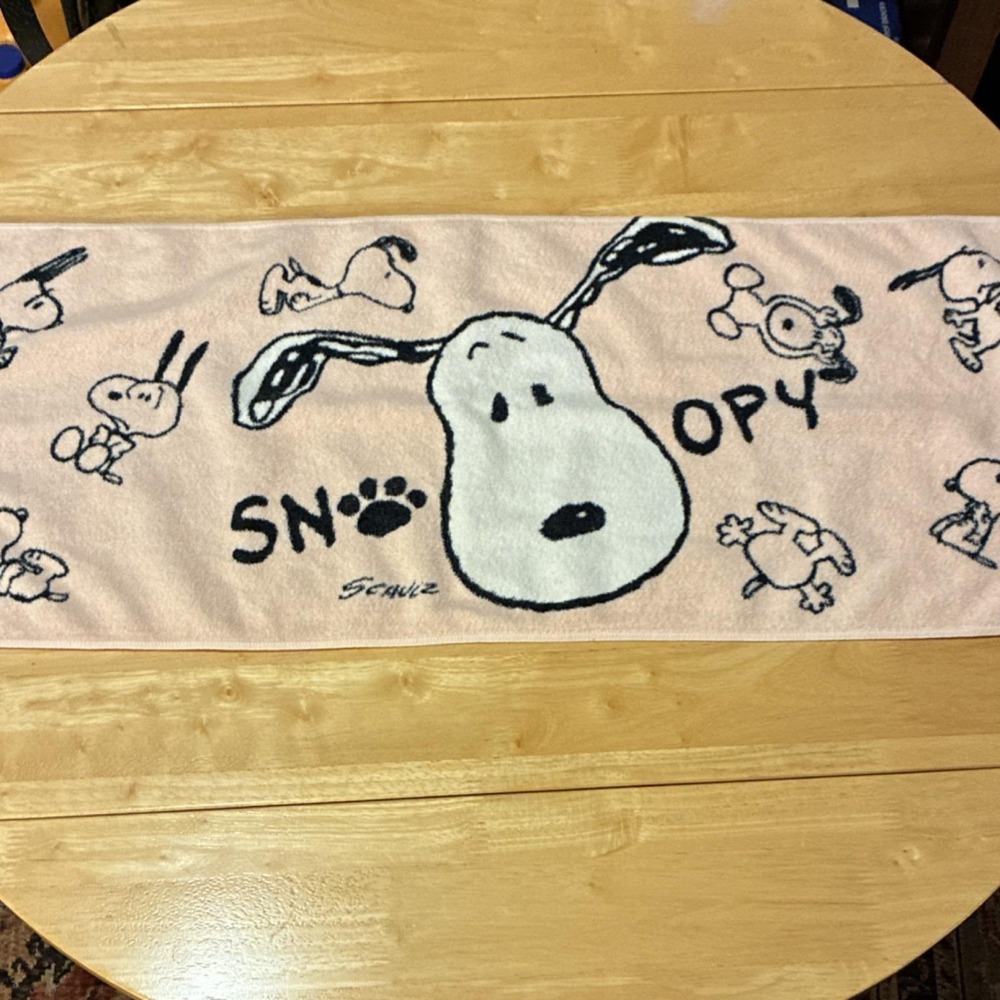 VTG Determined Productions Inc. Snoopy Peanuts Pink  Hand Towel Osaka Nishikawa